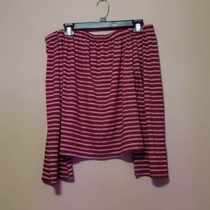 Off the shoulder long sleeve shirt